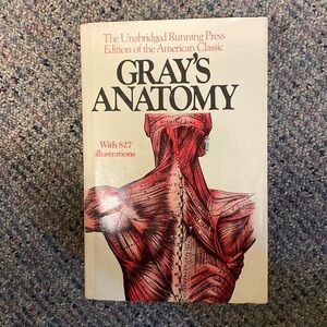 Vintage antique Gray’s Anatomy reference manual book - medicine science